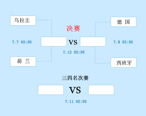 世界杯4强半决赛对阵图-2010南非